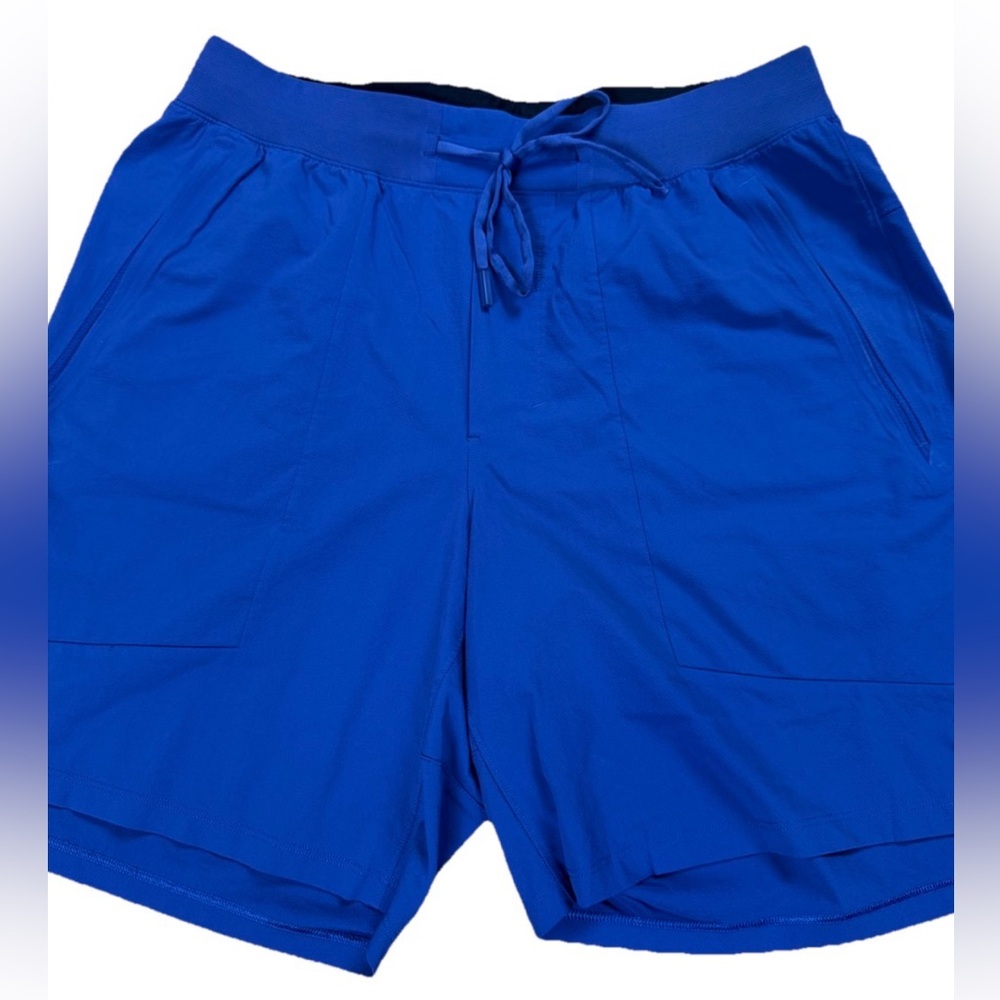 Lululemon License to Train LTT Shorts Men's M Blue 7"Inseam LM7APYS Unlined